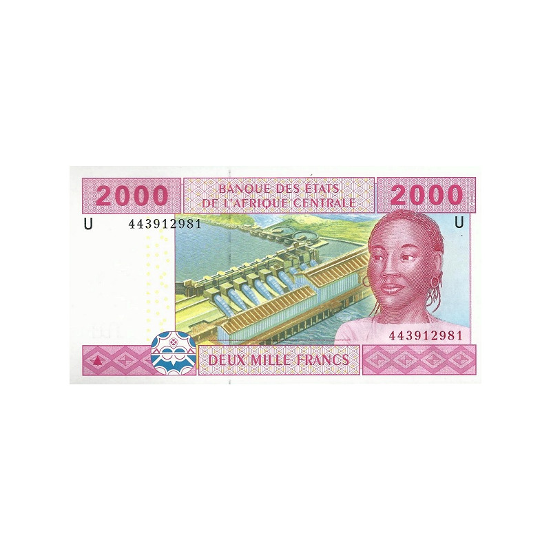 Central African States 2000 Francs 2002 P-208Ud UNC