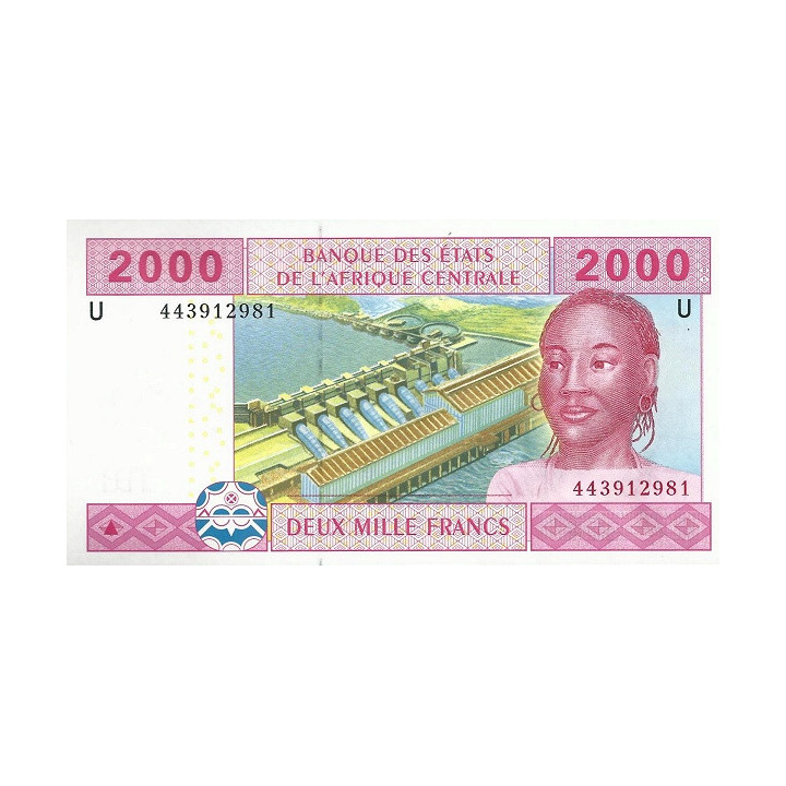 Central African States 2000 Francs 2002 P-208Ud UNC