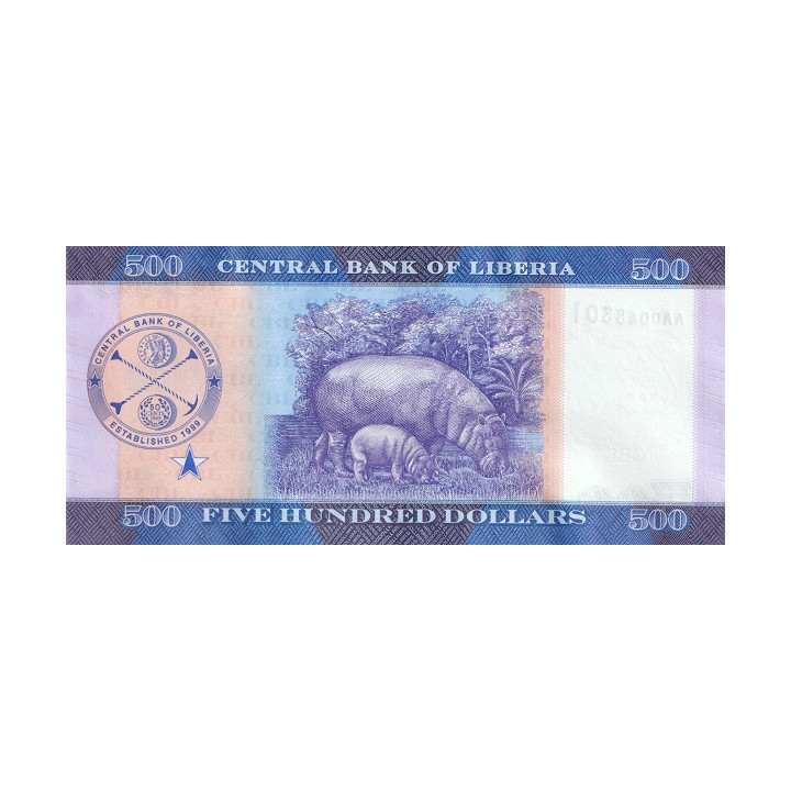 Liberia 500 Dollars 2022 Pnew