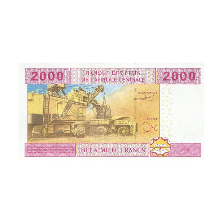 Central African States 2000 Francs 2002 P-208Ud UNC