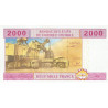 Central African States 2000 Francs 2002 P-208Ud UNC