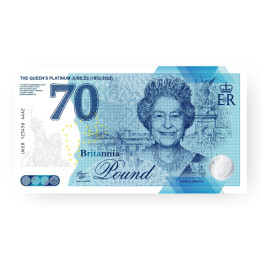 Britannia Pound - The Queen's Platinum Jubilee A2 2022