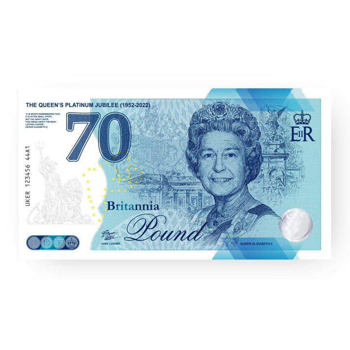 Britannia Pound - The Queen's Platinum Jubilee A1 2022