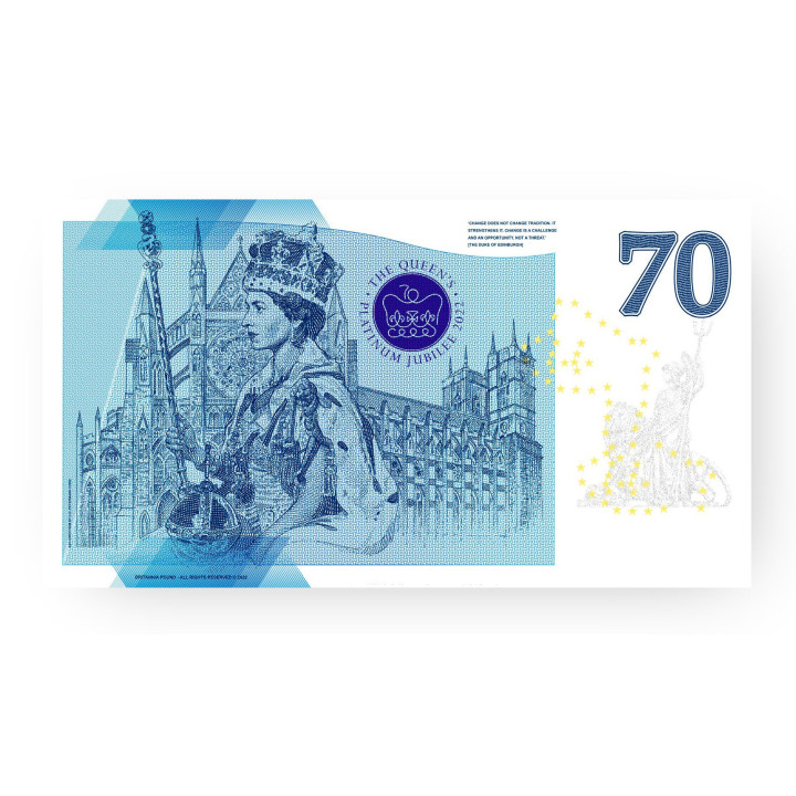 Britannia Pound - The Queen's Platinum Jubilee A1 2022