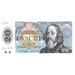Tjeckoslovakien 20 Korun 1988 P95a