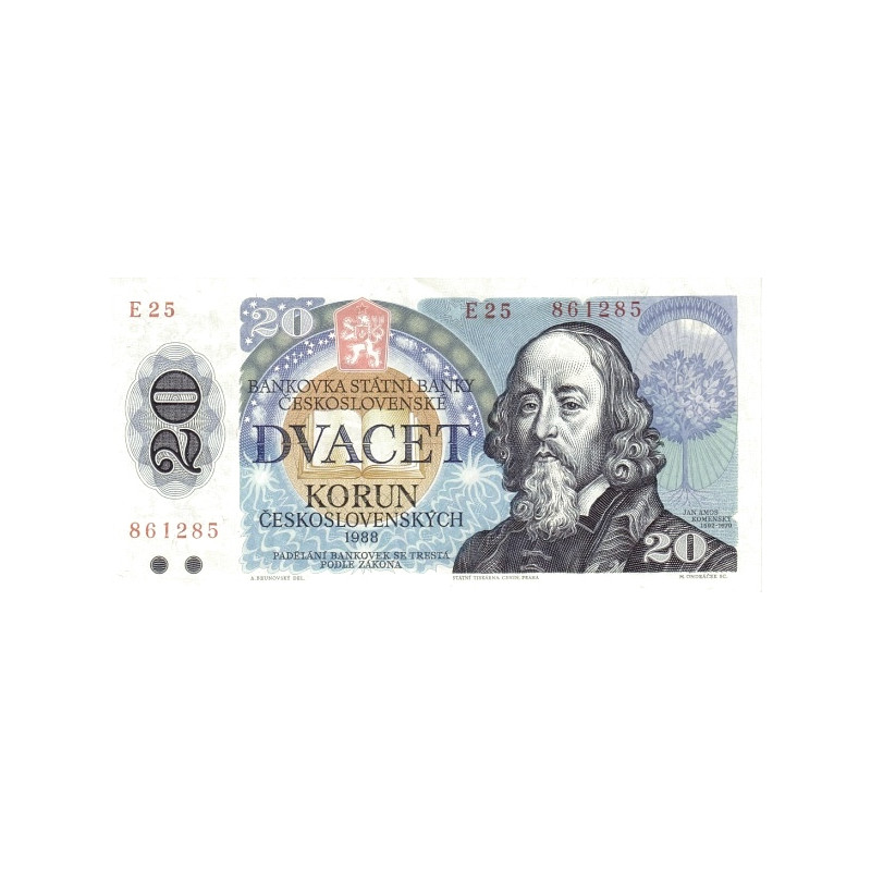 Tjeckoslovakien 20 Korun 1988 P95a