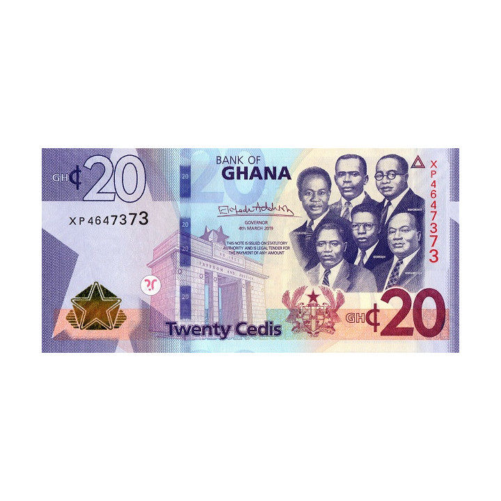 Ghana 20 Cedis 2019 P-new UNC