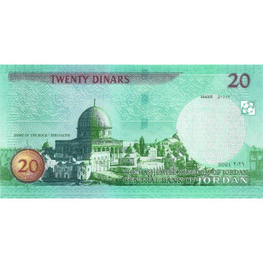 Jordan 20 Dinars 2021 P37