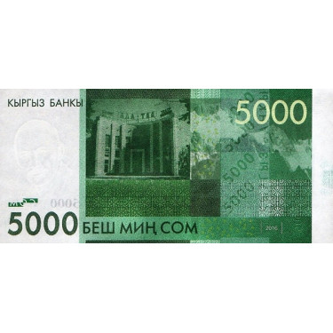 Kyrgyzstan 5000 Som 2016 P30b