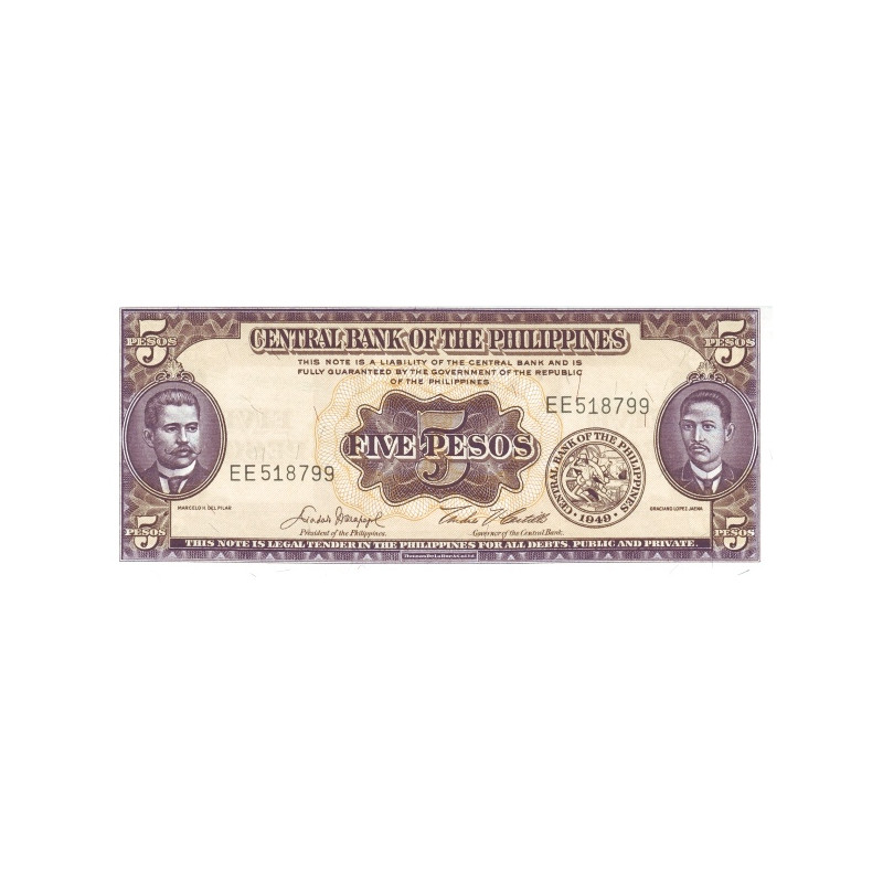 Filippinerna 5 Pesos 1949 P135e