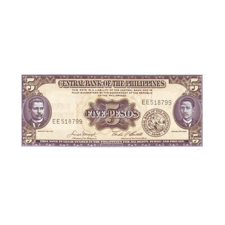 Filippinerna 5 Pesos 1949 P135e