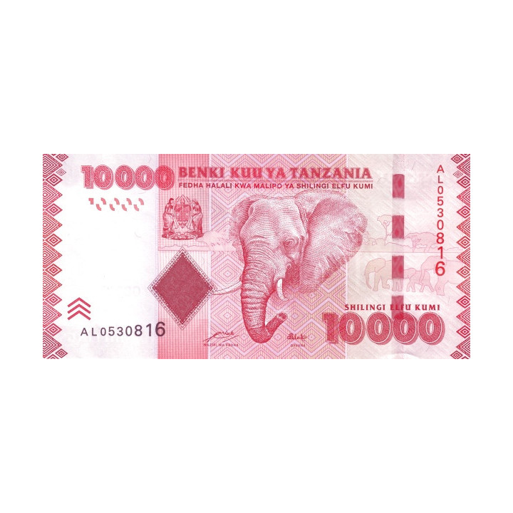 Tanzania 10 000 Shilingi 2010-2015 P-44a UNC