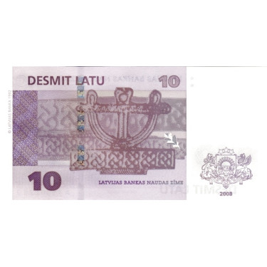 Lettland 10 Latu 2008 P54