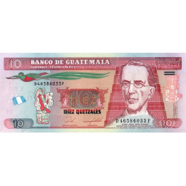 Guatemala 10 Quetzales 2019 P123A