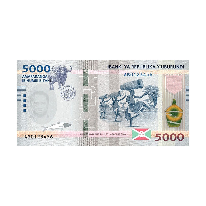 Burundi 5000 Francs 2022 Pnew