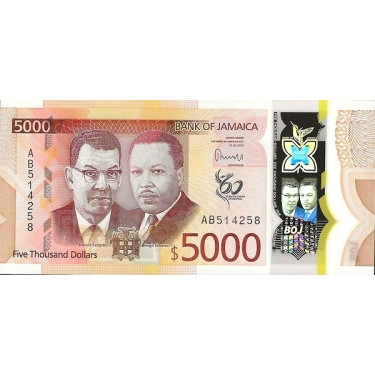 Jamaica 5000 Dollars 2023 Pnew
