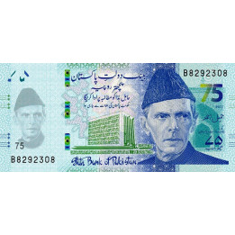 Pakistan 75 Rupees 2023 Pnew