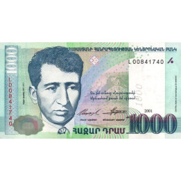 Armenia 1000 Dram 2001 P50a