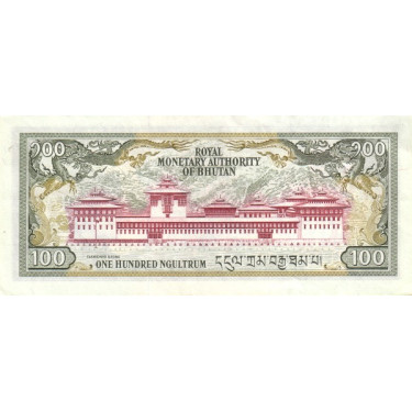 Bhutan 100 Ngultrum 1986 P18a