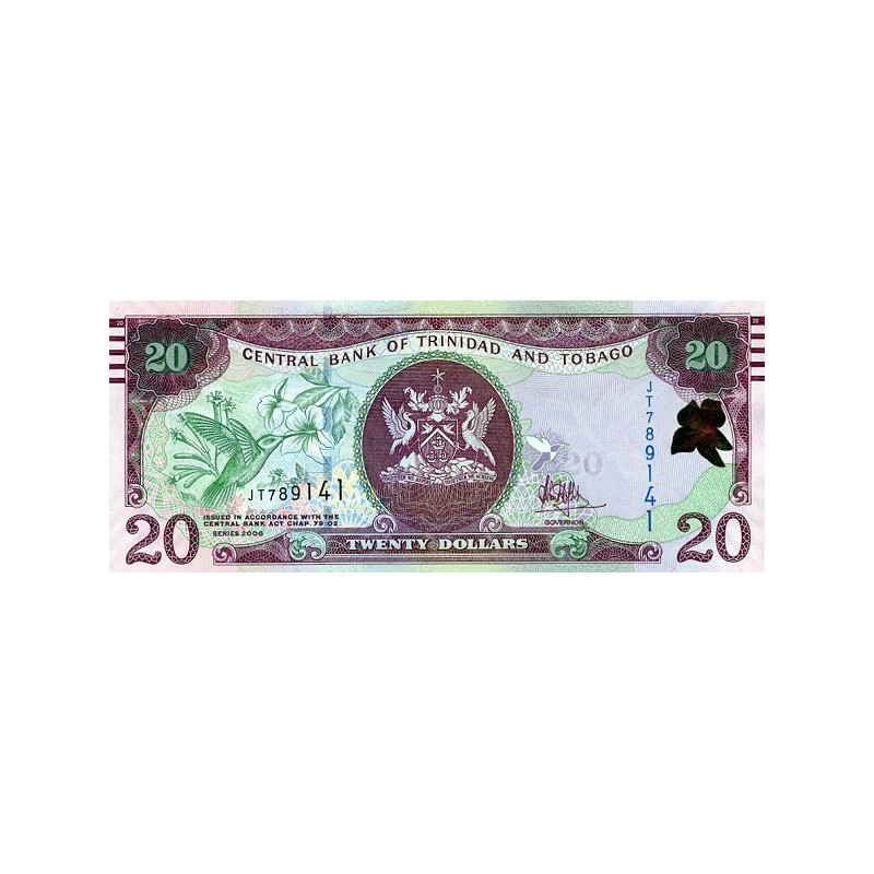 Trinidad och Tobago 20 Dollars P-49c Trinidad och Tobago 20 Dollars P-49c