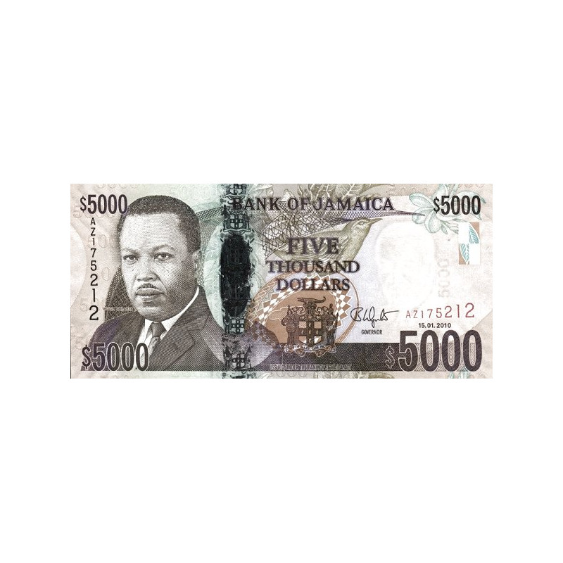 Jamaica 5000 Dollars 2010 P87b