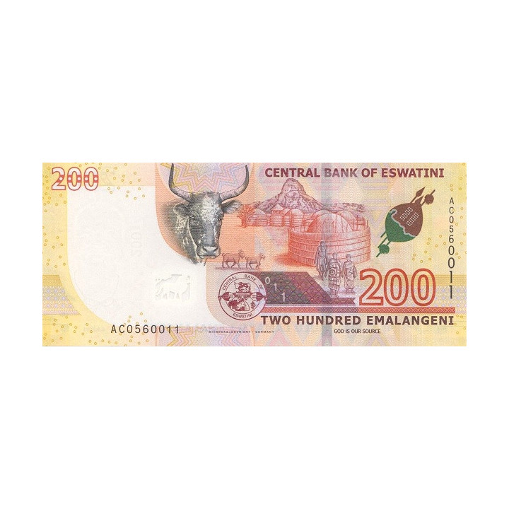 eSwatini Swaziland 200 Emalangeni 2023 Pnew