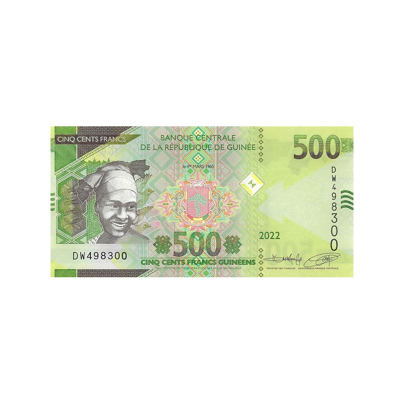 Guinea 500 Francs 2022 P52