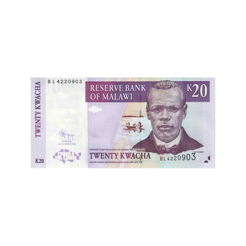 Malawi 20 Kwacha 2009 P52d