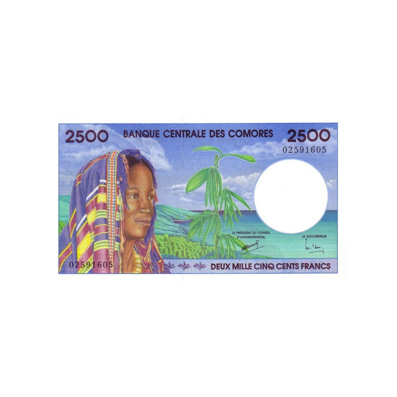 Komorerna 2500 Francs ND 1997 P13