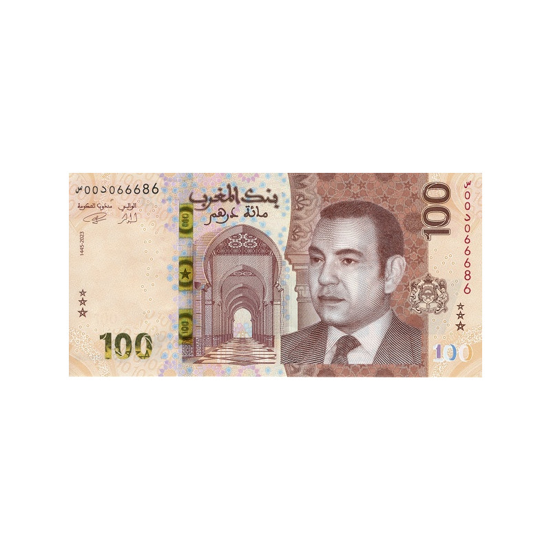 Marocko 100 Dirhams 2023 P81