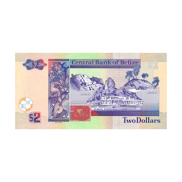 Belize 2 Dollars 2021 P66g