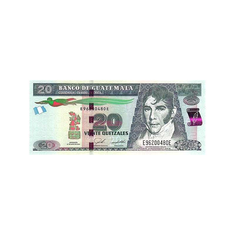 Guatemala 20 Quetzales 2020 P124