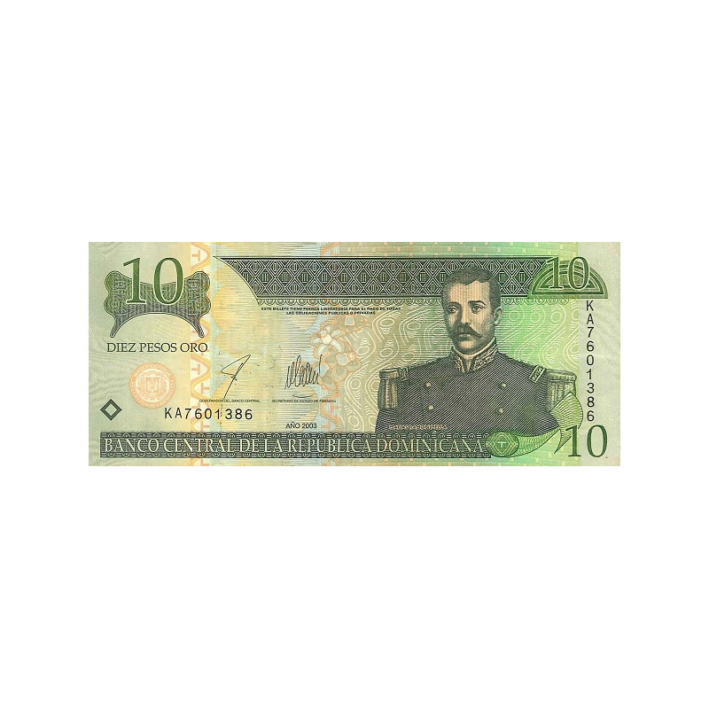 Dominican Republic 10 Pesos 2003 P168c