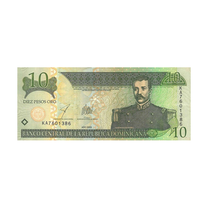 Dominikanska Republiken 10 Pesos 2003 P168c