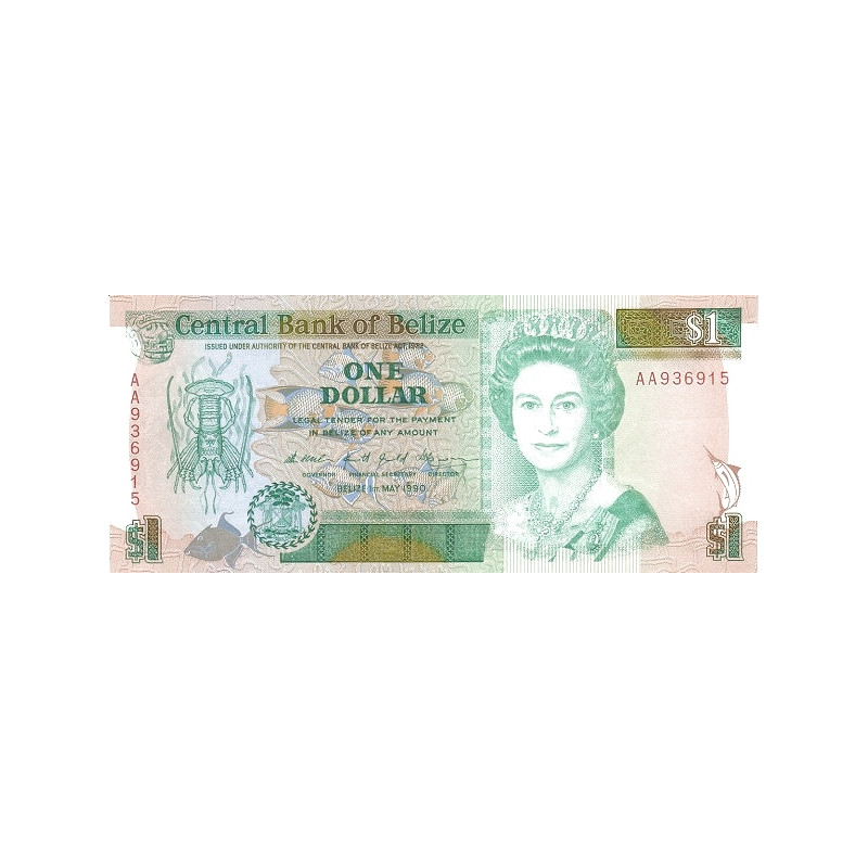 Belize 1 Dollar 1990 P51