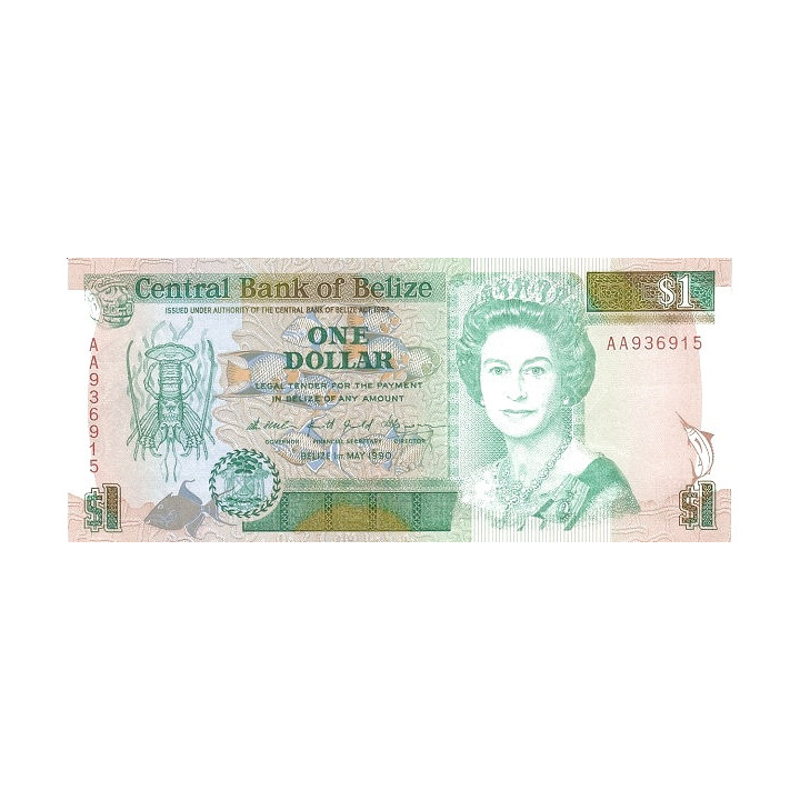 Belize 1 Dollar 1990 P51