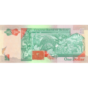 Belize 1 Dollar 1990 P51