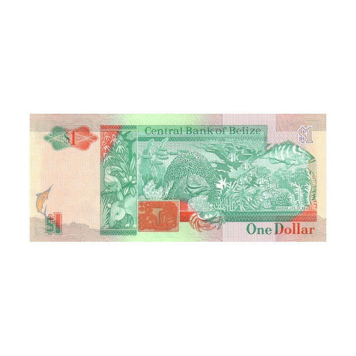 Belize 1 Dollar 1990 P51