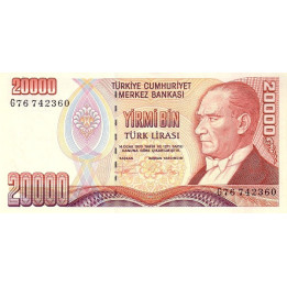 Turkey 20.000 Lira 1970 P202