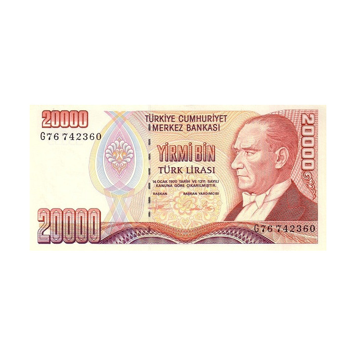 Turkey 20.000 Lira 1970 P202