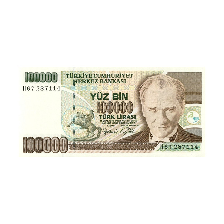 Turkey 100.000 Lira 1970 P206(2)