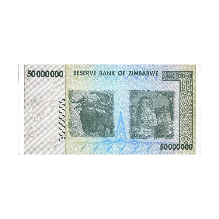 Zimbabwe 50 000 000 Dollars 2008 P-79