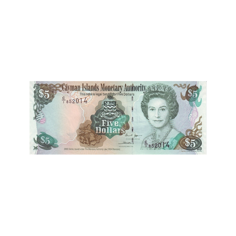 Cayman Islands 5 Dollars 2005 P34a