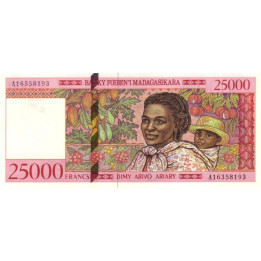 Madagascar 25000 Francs ND 1998 P82