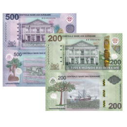 Surinam Set 200 and 500 Dollars 2024 Pnew