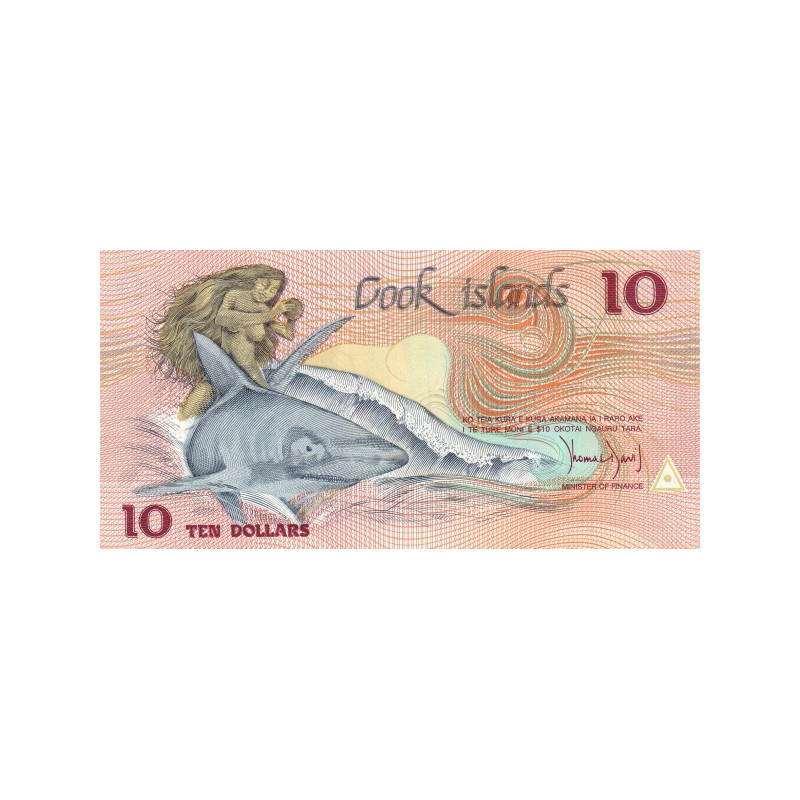 Cook Islands 10 Dollars ND 1987 P4