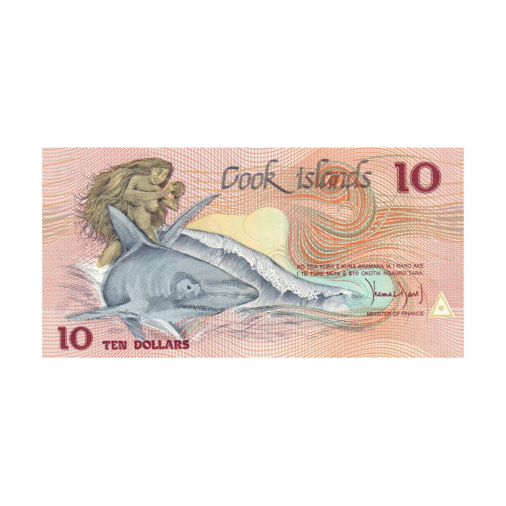 Cook Islands 10 Dollars ND 1987 P4