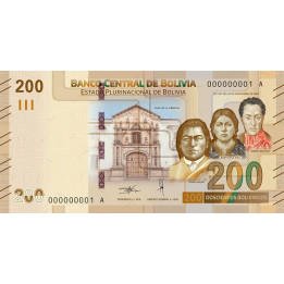 Bolivia 200 Bolivianos 2016 P252
