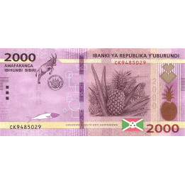 Burundi 2000 Francs 2023 P52c
