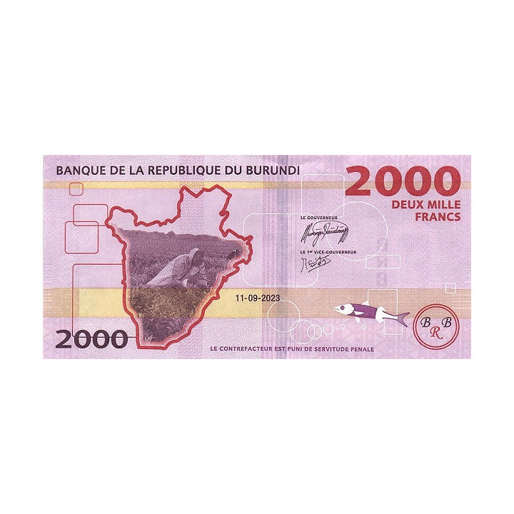 Burundi 2000 Francs 2023 P52c